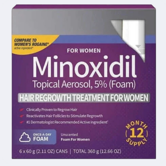 Kirkland Signature Foam Hair Regrowth Treatment Extra Strength for Women, 12 month supply